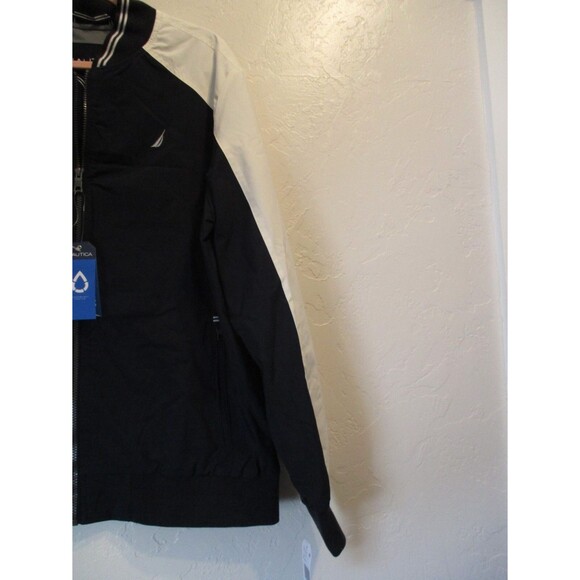 Nautica Men’s XL Navy White Performance Bomber Jacket Water Wind Resistant NWT - Picture 4 of 11